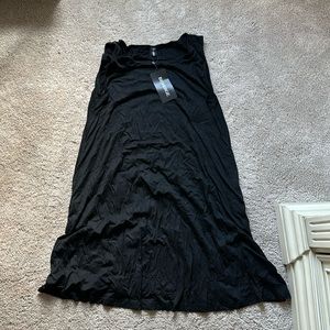 XL black cotton tank dress